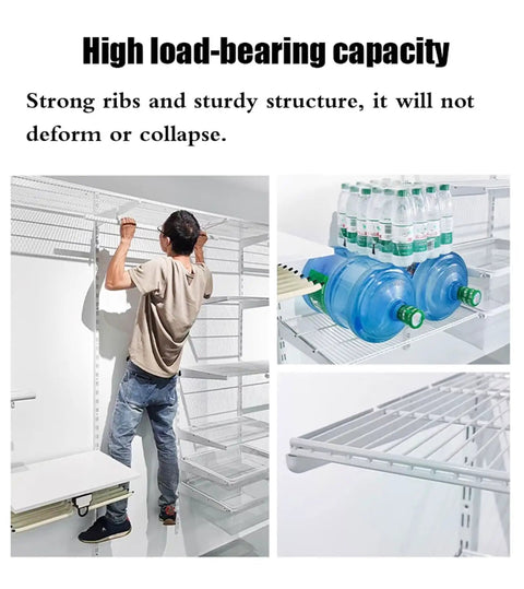 Closet Goals Wall Mounted Organizer Heavy Duty Metal Wire Shelving Expandable Rack Adjustable Rods For Clothes Hanging Laundry Mudroom Setup With Heavy Load Bearing Power To Organize Like A Pro