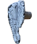 Dope 3 Inch Elephant Head Cabinet Knob Handle Pull For Gate Drawer And Cabinet In Black White Finish Decorative Wrought Iron Hardware