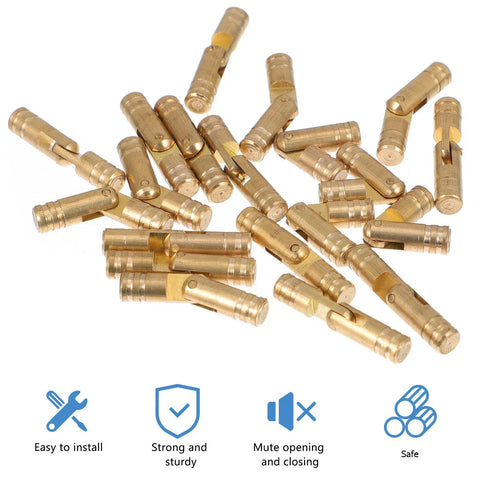 Invisible Barrel Hinges In Retro Copper For Jewelry Boxes 20 Pack Easy To Install Smooth Closing Action Dope Hidden Hinges