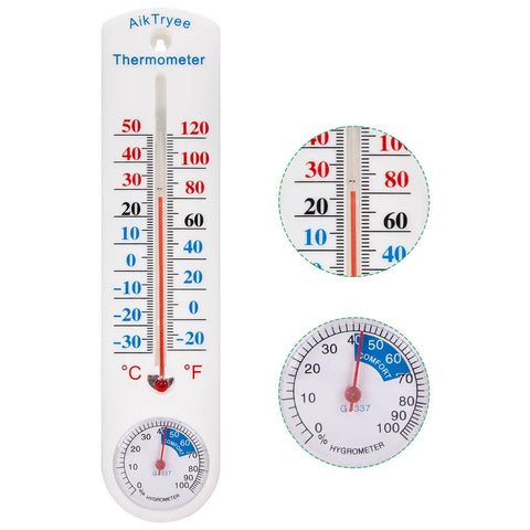 Analog Hygrometer Thermometer For Indoor Outdoor Use No Battery Required Easy To Read Humidity And Temperature Gauge With Celsius Fahrenheit For Patio Garden Cellar Greenhouse Closet