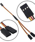 Four Piece JR Y Harness Wire Splitter Set 7.87 Inch JR Male To JST Female Y Cable For Servo Receiver Extensions cord details