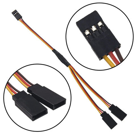 Four Piece JR Y Harness Wire Splitter Set 7.87 Inch JR Male To JST Female Y Cable For Servo Receiver Extensions cord details