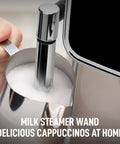 Automatic Espresso Machine With Built In Grinder And Touch Panel For Barista Quality Coffee At Home Milk Frothing Steam Wand