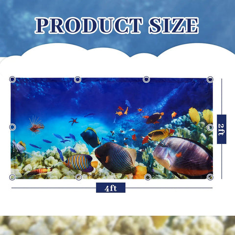 Eight Pack Magnetic Fluorescent Light Covers For Classrooms And Offices, Fits 4 By 2 Feet Drop Ceilings, Ocean Style Diffuser Filters