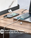 Dope Black 24 Inch Touch Table Lamps Set Of 2 With USB Ports showing dual charging feature on wooden table