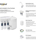 Reverse Osmosis Water Filtration System With Chrome Faucet, UltraEase Filter Cartridges, Easy To Replace, White Finish diagram