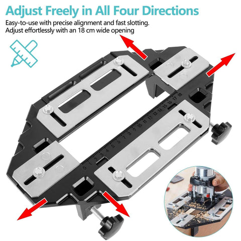 Pro Grade Door Hinge Adjustment Tool Kit With Template Jig And Concealed Hinge Locator for precise alignment on wooden doors