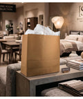 Heavy Duty Kraft Paper Gift Bags In Brown Jumbo 18 By 7 By 18 Inches Reinforced Construction with Weighted Block Bottom in store