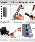 Step-by-step assembly guide for Badass Heavy Duty Adjustable File Cabinet Drawer Rails Set Contains Twelve Solid Metal Slides for Slick Storage Setup.