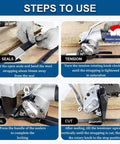 Steps to use Pro Grade Pneumatic Steel Strapping Machine With Split Tensioner Sealer 19Mm for effective banding.