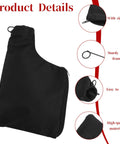 Workhorse Two Pack Miter Saw Dust Collection Bag With Roll Down Zipper Seal And Bendable Steel Wire Opening Universal Hook Up for Table Saws Belt Sanders And Planers showing zipper and sturdy design.