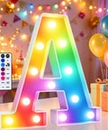 Colorful LED Marquee Letter Lights With Remote 18 Color Changing RGB Alphabet Signs For Parties And Events, Bedroom Night Light