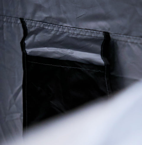 Interior pocket of Instant Pop Up Privacy Shelter Tent With Portable Toilet And Outdoor Shower Easy Camping Changing Room