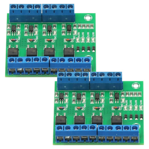 4 Channel MOSFET F5305S Pulse Trigger Switch Controller with PWM input isolation for motors and LEDs, 4 way driver board