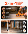 Pro Grade Heavy Duty Manual Banding Strapping Kit With Sealer Tool And 330 Ft PP Band 100 Metal Seals Plastic Pallet Strapping Set For Warehouse Shipping Moving And Home Use, manual pallet strap tensioner and sealer on box