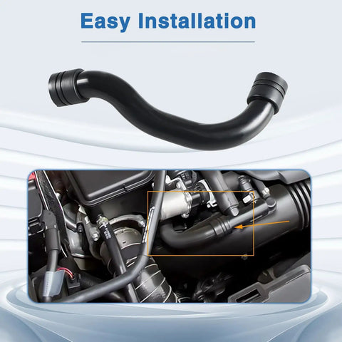 Durable High Temp Turbocharger Air Intake Hose Replacement for Mercedes-Benz W172 SLK200 SLK250 Installation View