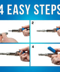4-step guide for using Steel Barrel Fastener Plunger Tool For CATV Installations Fits Barrel Fasteners 0.176 To 0.196 Inches