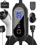 Badass Range Ready Portable EV Charger With Adjustable 16A Current 21 Ft J1772 Cable Smart Delay Timer and Color LED Touchscreen