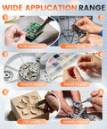 Desktop LED Magnifying Glass Soldering Station With Handy Helping Hands used for PCB soldering, wire repair, and crafts
