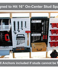 Green Metal Pegboard Set 2 Pack, 32x32 Inch Total Storage From Two 16x32 Panels, Heavy Duty holding tools and shelves