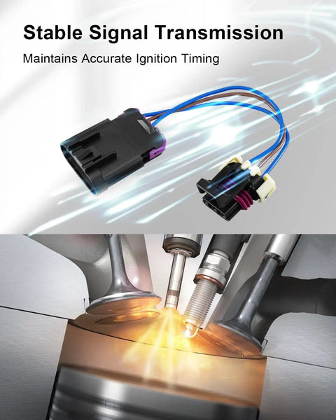 VVT To Non-VVT Camshaft Sensor Adapter For GM Gen 4 LS Engines High-Temp Signal Harness Plug Vibration-Resistant Connector Keeps Accurate Readings Under Heat And Rough Driving. black adapter harness