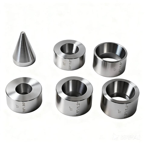 17 Degree Folding Die Set For Ring Sizers And Hydraulic Presses Pro Grade Beefy 5 Piece Stainless Steel Coin Ring Reduction Die Kit