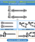 J Bolt Gate Hinge 304 Stainless Steel Farm Gate Hinges with M12 6 Inch Bolt and 5/8 Inch Pin shown with accessories