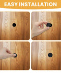 Easy installation of 85 Pieces Silicone Rubber Plugs Set In 9 Sizes Black Round Hole Stoppers in wood surface