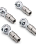 Beefy Chromoly 7/8-14 Heim Joint Rod End Kit With Right And Left Hand Threads For Custom 4x4 Steering Arms And Panhard Bars, showcasing four rod ends.