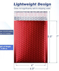 Metallic Matte Red Bubble Mailers 4 By 8 Inch Padded Envelopes With Secure Self Seal Closure Lightweight Yet Durable Tear Resistant Shipping Bags Bright Red Finish Pack Of 25 For Easy Standout Shipments