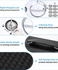 Heavy Duty Steel Safe Box With Digital Keypad Lock For Personal Items And Travel Security, Portable Metal Box