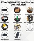 Ultimate Guitar Care Kit With Felt Work Mat Neck Rest String Winder Fret Polishing Tools Cleaning Accessories And Storage Bags
