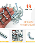 48 Pack One Quarter Twenty Wing Nut And Machine Screw Kit With Round Head Phillips Bolts In One Inch One And A Quarter Inch And Two Inch Lengths Zinc Plated Hardware Includes Twenty Four Wing Nuts And Twenty Four Machine Screws In Clear Box For DIY