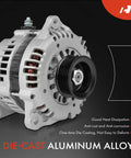 Plug And Play 12V 110A Alternator For Nissan Murano 2003 2007 And Maxima 1995 1997 1998 2000 2002 2003 Plus Infiniti I30 1998 2000 And I35 2002 2004 Replaces LR11107 23100-0L701 231000L701 231005Y700 die-cast aluminum alloy side view