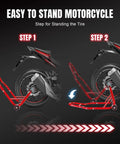 Rear Combo Motorcycle Stand With Wheel Lift 500 lb Capacity Swingarm Paddock Stands For Sport Bikes demonstration