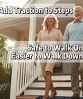 Non Slip Stair Treads 6 Pack 8.5 By 30 Inch for Wooden Steps on outdoor porch with safe grip feature