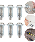 Heavy Duty Hollow Wall Anchor Kit With Zinc Plated Screws For Drywall Wood And Plasterboard Dual Expansion Fasteners For Secure Mounting In Concrete And Exterior Walls 50 Sets close-up