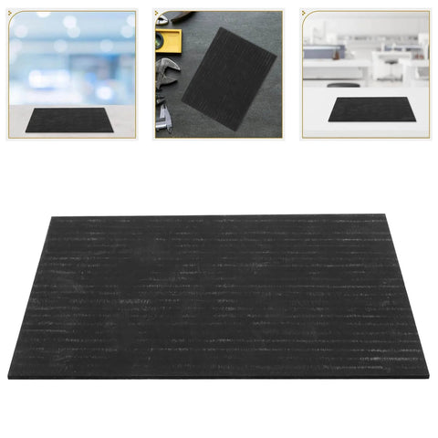 Heavy Duty High Purity Graphite Pad Plate 200 By 150 By 2.5 Mm for smelting and electrode supplies displayed on a workshop table