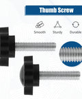10 Pack M6 X 25mm Thumb Screws, Heavy Duty Zinc Plated Steel Hand Knobs With Grippy Handle, Rust Resistant Clamping Fasteners that are Smooth and Durable.