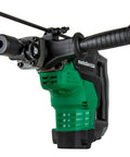Heavy Duty Rotary Hammer Drill With 1-9/16-Inch Spline Shank, 2800 Impacts Per Minute, 10 Amp Motor, Dual Modes Hammer Drill Or Hammer-Only, Fast Masonry And Concrete Drilling DH38YE3 in green and black color