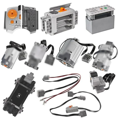 12 In 1 Motor Power Function Kit with high torque, motors, remote control, power pack, battery ready, for building block brands.