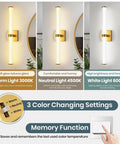 Comparison of Gold Modern LED Chandelier Flush Mount lighting in 3000K, 4500K, and 6000K settings with memory function