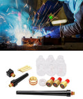 Premium Welding Torch Accessory Kit For EEE WP9 WP20 TIG Systems Includes Brass Consumables and Glass Nozzles for welding jobs.