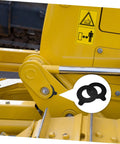 Heavy Duty Excavator Boom Pin Shim Kit 2 Pcs With Round Rubber Washers and Vibration Pads for Construction Machinery Replacement of Bucket Linkage Parts Built Tough for Long Lasting Performance, yellow excavator boom pin area