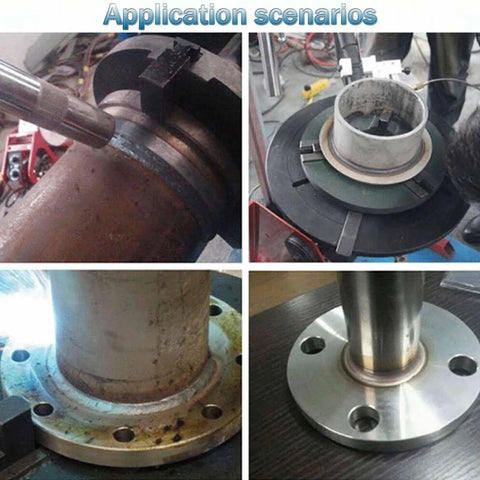 Application scenarios showing Rock Solid Rotary Welding Positioner Turntable Paired With Dependable Foot Switch Cast Iron Platform.