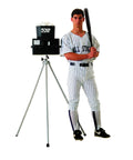 Pitching Machine For Batting Practice No Cage Needed, Adjustable 20 To 60 MPH Speeds, Throws Fastballs Curves Sliders And Sinks With Polyballs