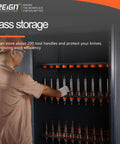 Heavy Duty CNC Tool Cabinet With Secure Lock, Large Capacity Workshop Storage Rack, Built Like A Tank Steel Organizer, tool storage detail.