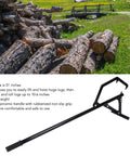 Log Lifter And Roller For Lawn Mower Lift Jack 51 Inch Adjustable Tilt Hook With Rubber Wood Roller And Non Slip Handle For Easy Yard Work Farm Log Rolling And Raising Up Heavy Logs