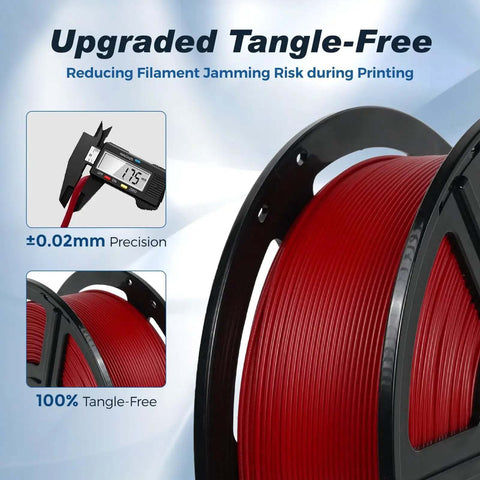 Rapid PLA Filament Ruby Red 1.75mm 1kg Spool for Ultra Fast 3D Printing Up To 500mm Per Second With Precise Dimensional Accuracy