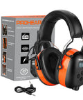 AM FM Radio Headphones With Digital Display 25dB NRR Safety Earmuffs for Mowing Snow Blowing Construction with box and cable